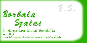borbala szalai business card